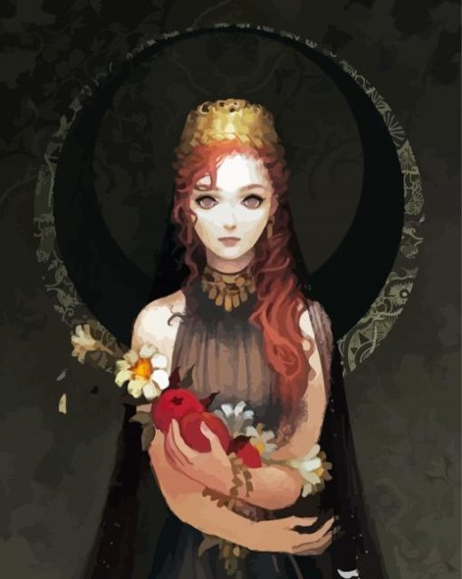 Persephone Goddess paint by numbe