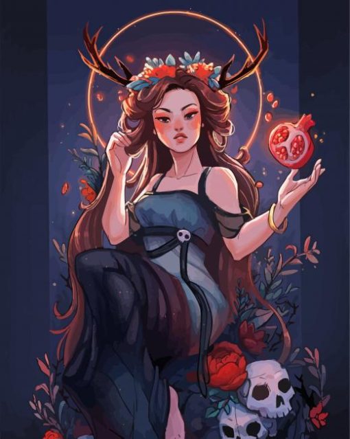 Persephone Lady paint by numbe