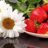 Strawberry Fruit And Daisies paint by numbe