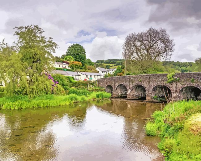 Withypool Bridge paint by numbers