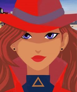 Aesthetic Carmen Sandiego paint by number