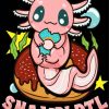 Funny Axolotl Eating Donuts Paint By Numbers
