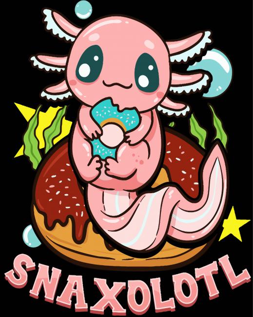 Funny Axolotl Eating Donuts Paint By Numbers