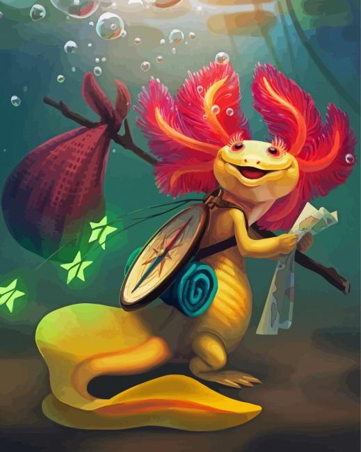 Axolotl Adventure Paint By Numbers