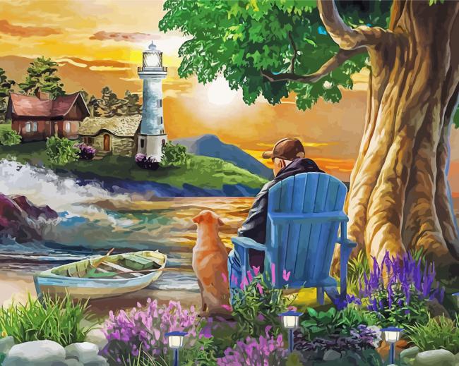 Man And His Only Friend paint by number
