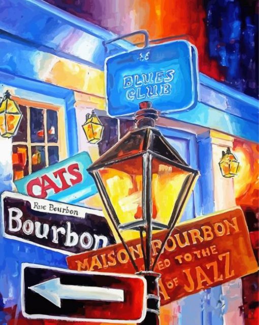 Bourbon Street Art Paint By Numbers