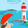 Marseillan Poster Paint By Numbers