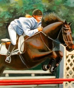 Horse Jumping paint by numbers