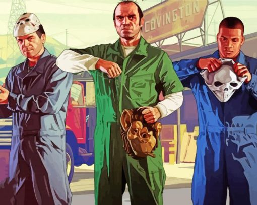 Niko Bellic Grand Theft Auto Gta Game paint by numbers