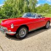 Red MGB Roadster Car paint by numbers