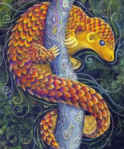 Aesthetic Pangolin paint by numbers