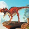 Red Ceratosaurus paint by numbers