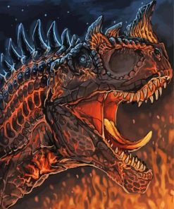 Ceratosaurus Close Up paint by numbers