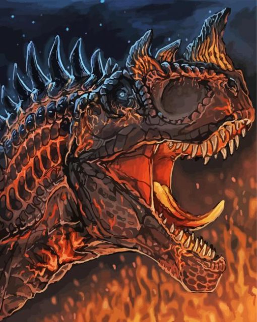 Ceratosaurus Close Up paint by numbers