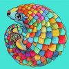 colorful Pangolin paint by numbers