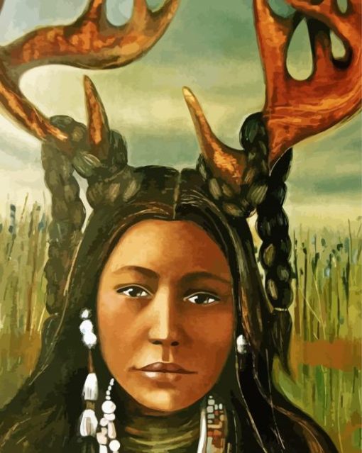 Deer Woman paint by numbers