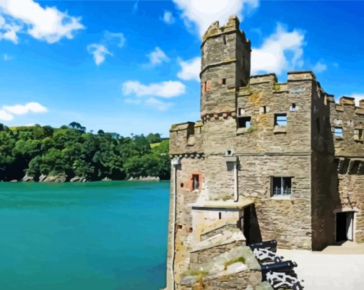 Darthmouth Castle Kingswear paint by numbers