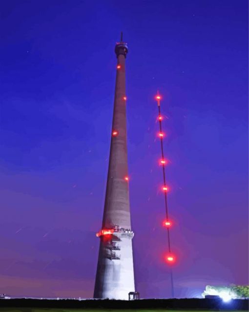 Emley Moor paint by number