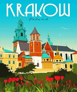 Krakow Poland paint by numbers