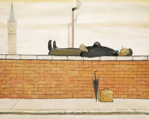 Man Lying On A Wall paint by number