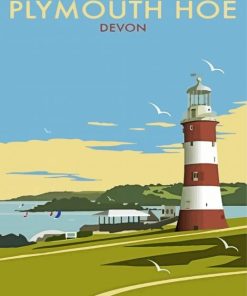 Plymouth Hoe Devon Poster paint by numbers