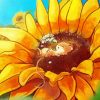 Sunflower With Mouse paint by number