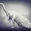 White Therizinosaurus paint by numbers