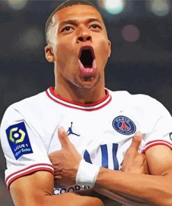 Kylian Mbappe paint by numbers