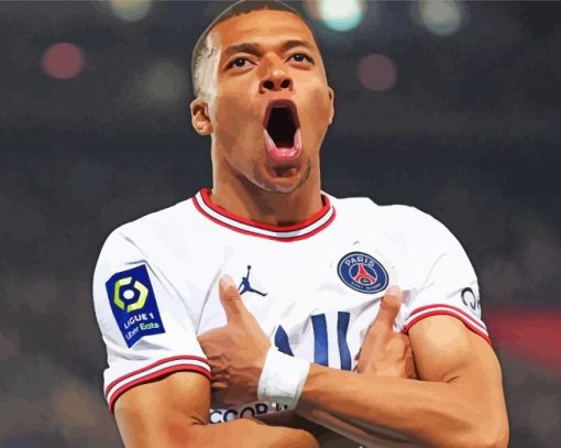 Kylian Mbappe paint by numbers