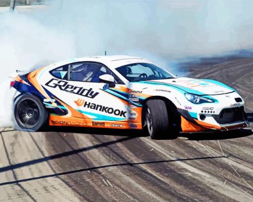 Cool Drift Car paint by numbers