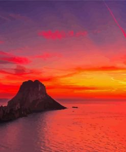 Es Vedra Red Sky paint by numbers