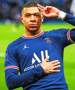 The Footballer Kylian Mbappe paint by numbers