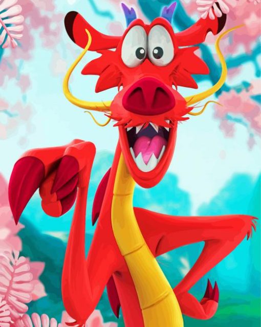 Mulan Mushu paint by numbers