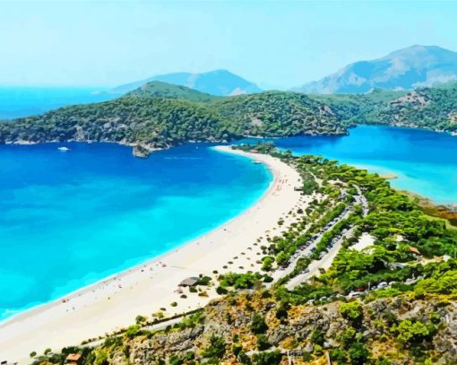 Oludeniz Beach paint by numbers