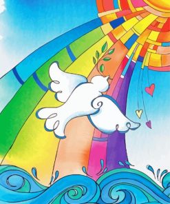 Peace Dove paint by numbers