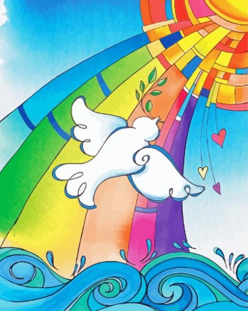 Peace Dove paint by numbers