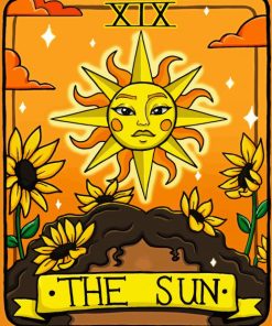 Sun Tarot paint by number