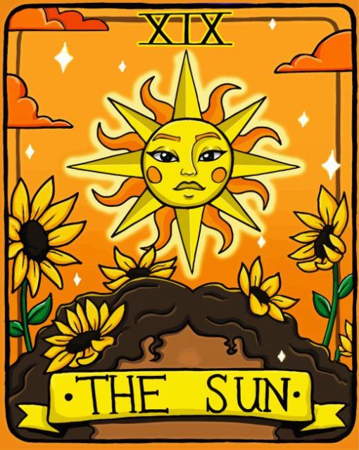 Sun Tarot paint by number