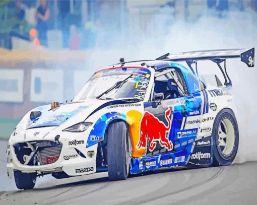 Aesthetic Drift Car paint by numbers