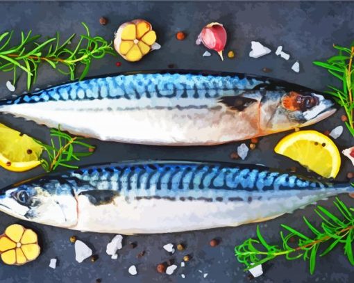 Aesthetic Mackerel paint by numbers