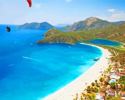 Oludeniz Beach Turkey paint by numbers