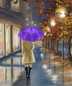 Woman In The Rain paint by numbers