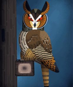 Long Eared Owl paint by numbers