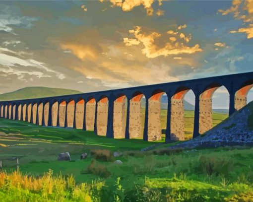 Ribblehead Viaduct Bridge paint by numbers