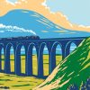 Ribblehead Viaduct Poster paint by numbers