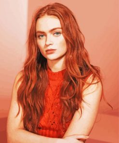 The Beautiful Sadie Sink paint by numbers