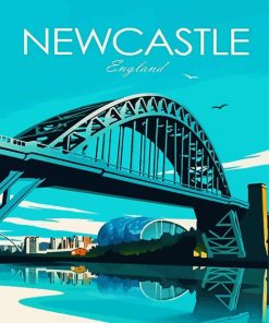 England Newcastle Poster Paint by numbers