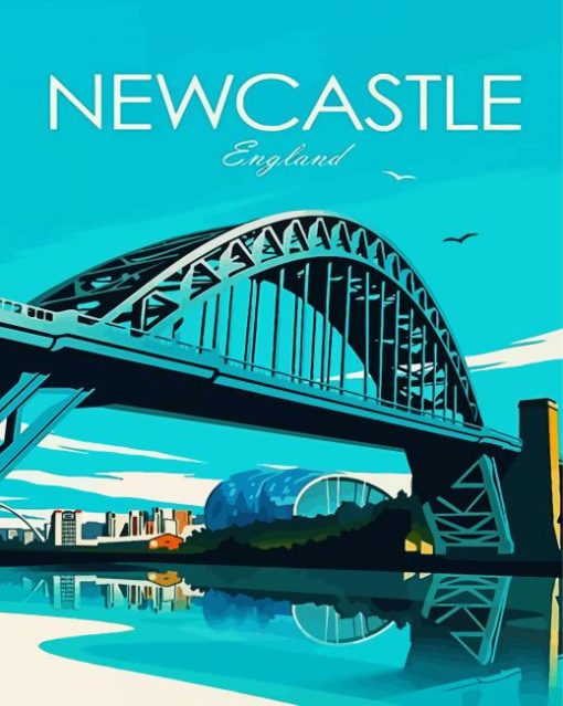 England Newcastle Poster Paint by numbers