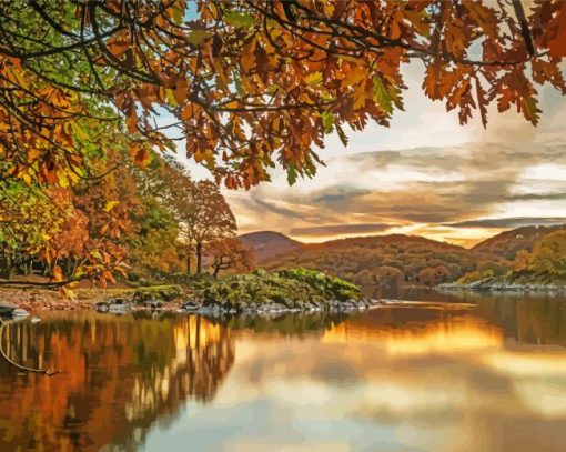 Aesthetic Coniston Water Paint by numbers