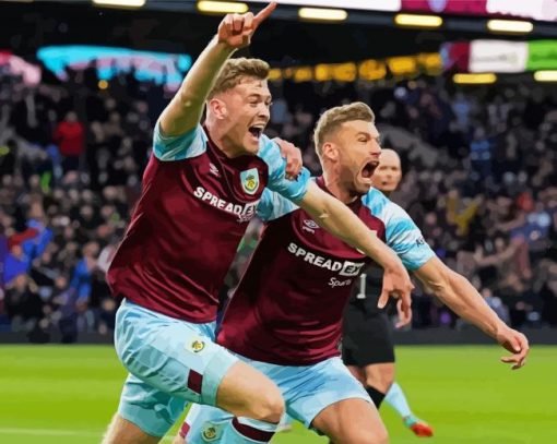 Burnley Players Paint by numbers